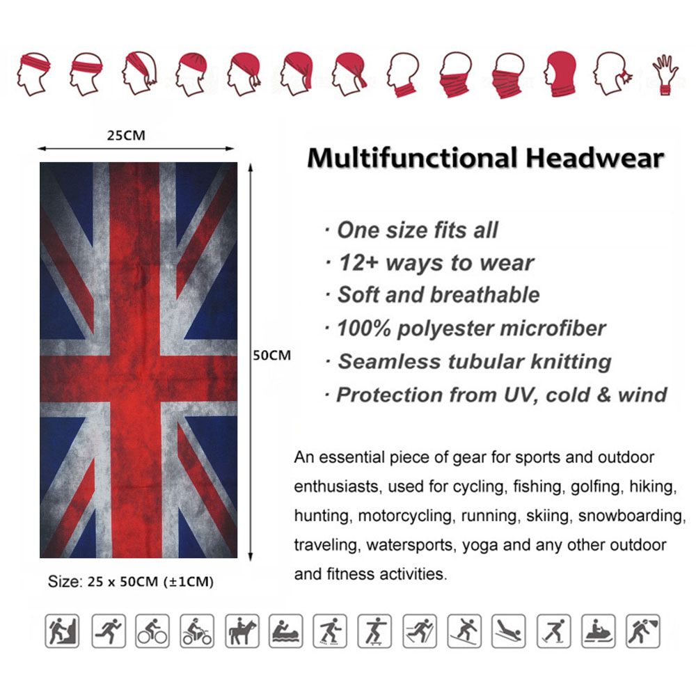 Bandanas multifuncionales con  - Mens Cycling Gear Uk reseña y precio